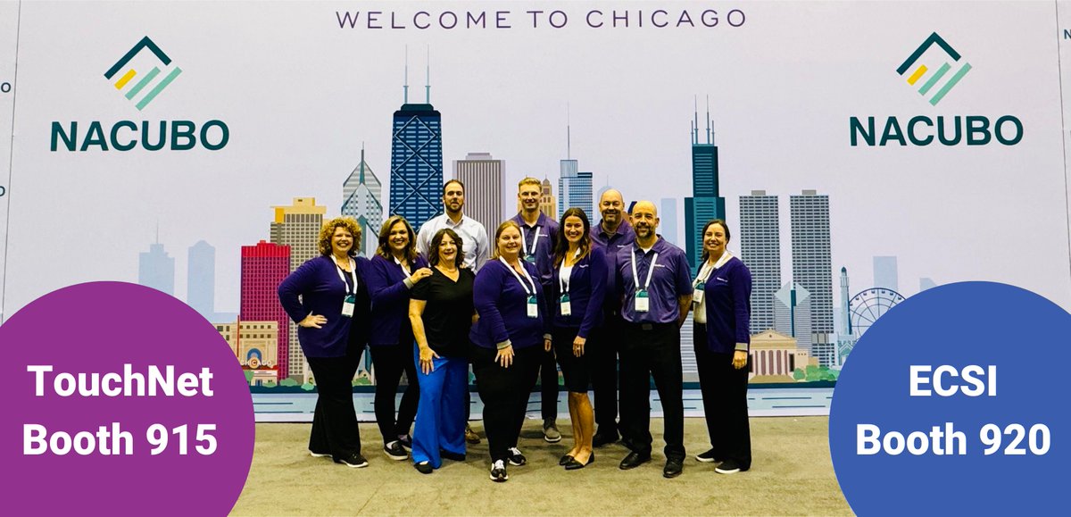 TouchNet's tweet image. The energy at #NACUBO2024 is incredible! Catch up with #TeamTouchNet and our friends at #ECSI. Expo hours continue on Monday 11:30 am to 2:15pm.

⭐TouchNet at Booth 915
⭐ECSI at Booth 920

Don&apos;t miss TouchNet&apos;s presentation with @Fitchburg_State on Tuesday at 8:30 am.