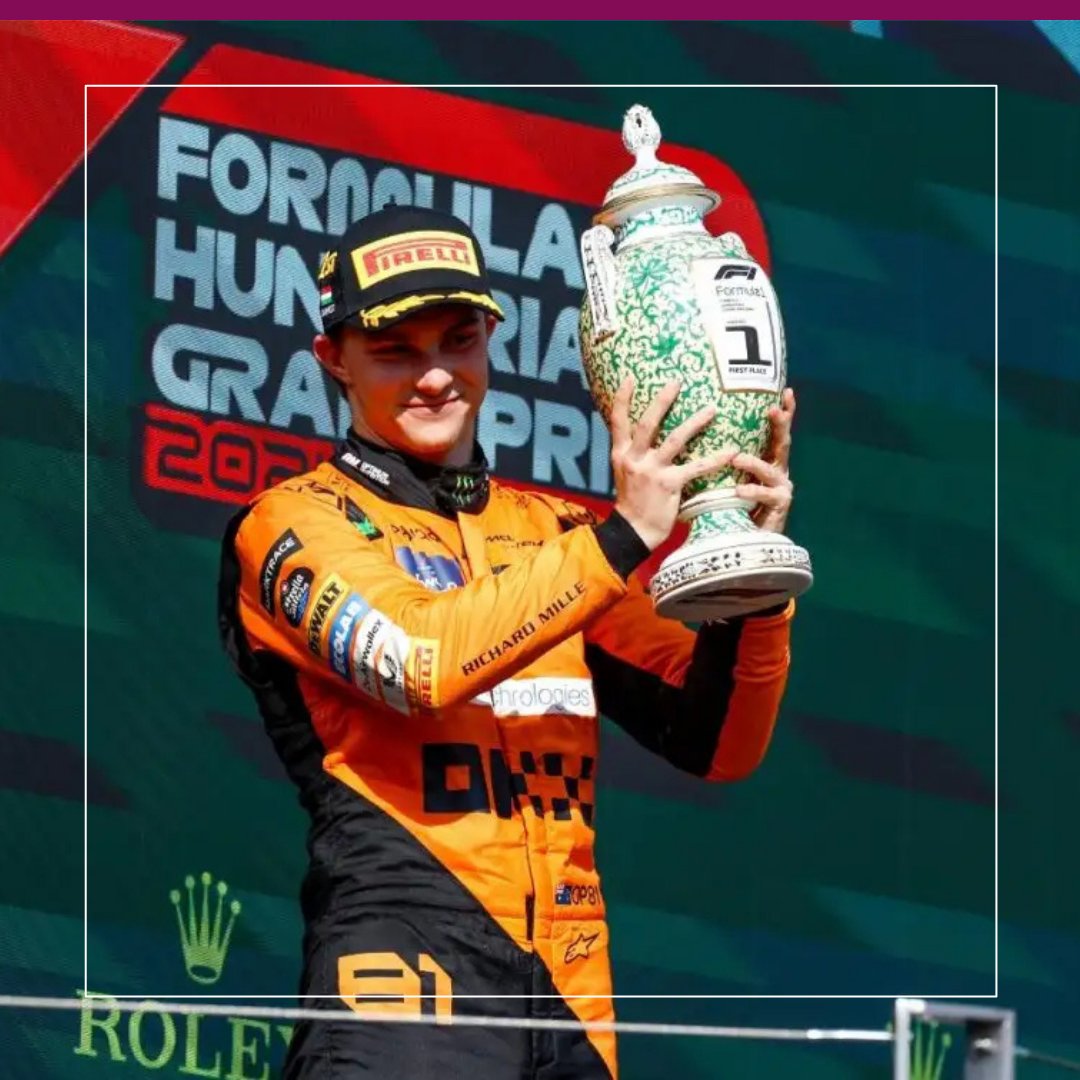 A huge congratulations to Oscar Piastri (OH 2019), for his maiden win overnight at the Hungary Formula 1 Grand Prix! 🏆
 
Well done, Oscar! We wish you all the best for the rest of the season 🏎️💫
 
#formula1 #haileybury #oldhaileyburian #alumni #oscarpiastri #winner #champion
