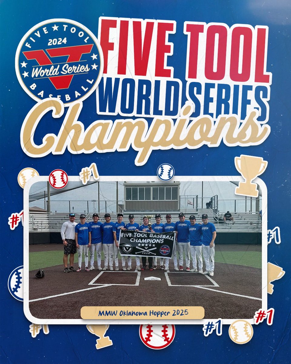 🏆CHAMPIONS 🏆

Congrats to <a href="/OK_MMWBaseball/">MMW OKLAHOMA</a> - Hopper 2025 on winning the 17U American Red Division of the <a href="/FiveTool/">Five Tool Baseball</a> World Series. 

#WatchEm