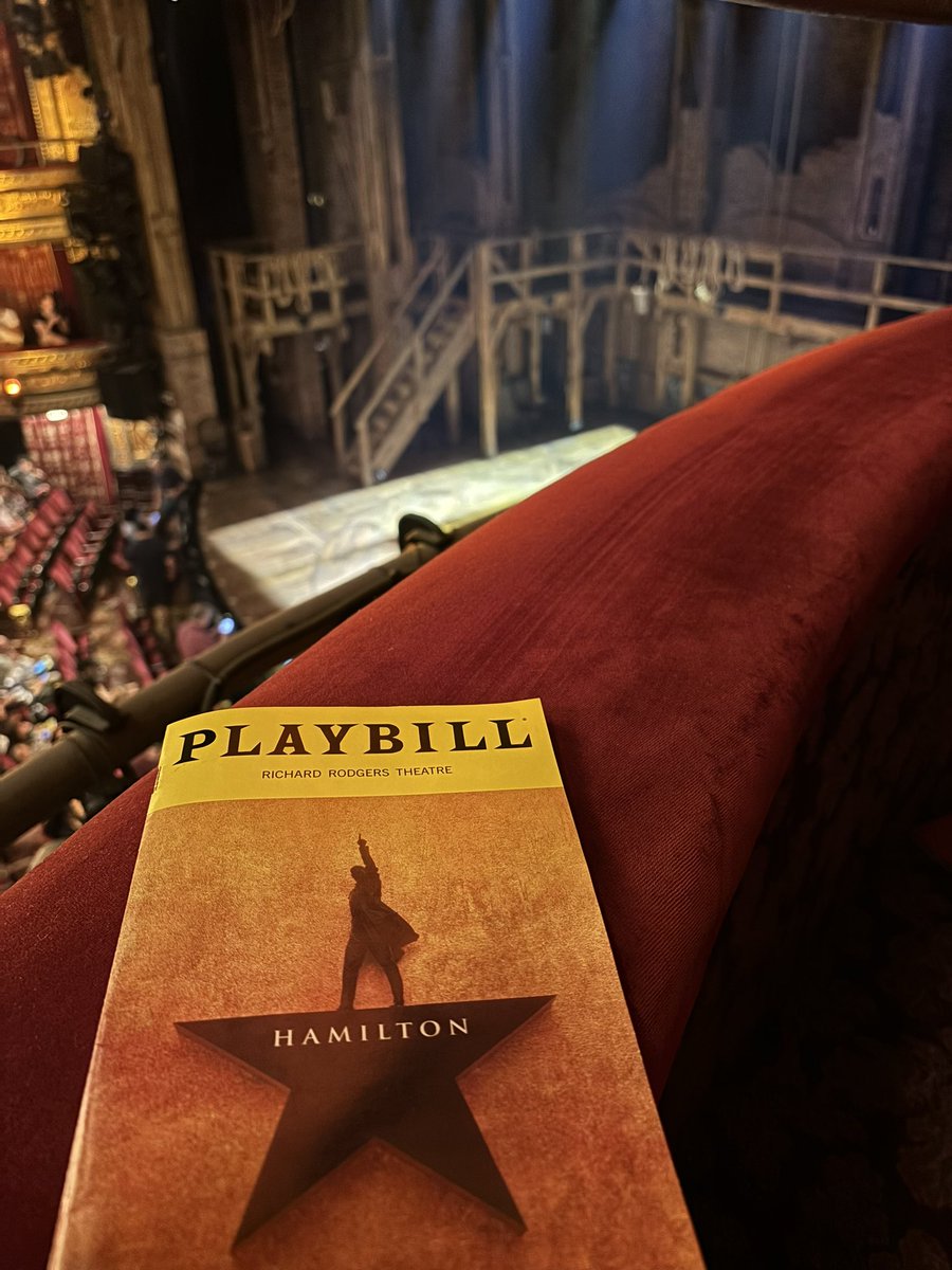 Feels like weird timing to be at this show, plus had a birds eye view of everyone checking their phone at intermission to see the news. #Election2024