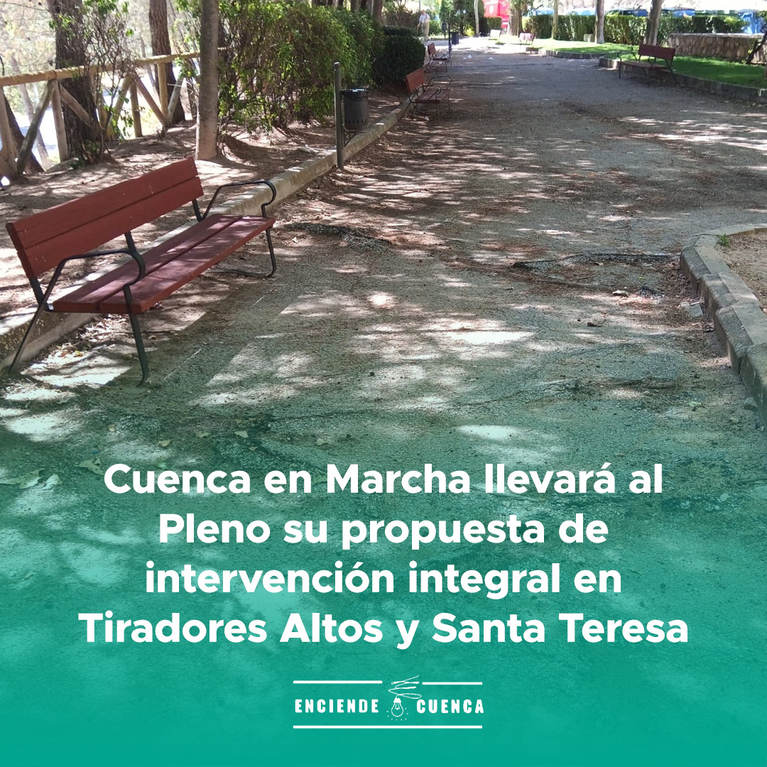 Seguimos recorriendo los barrios de nuestra ciudad para llevar las demandas de sus vecinos y vecinas al pleno del Ayuntamiento. En este caso pediremos una intervención integral en Tiradores Altos y Santa Teresa. 

enciendecuenca.com/2024/07/19/cue…