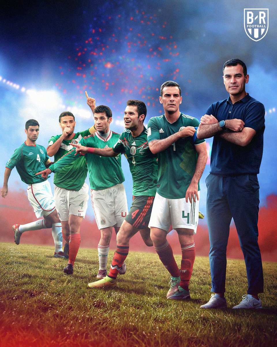 brfootball's tweet photo. Rafa Marquez played in 𝐟𝐢𝐯𝐞 World Cups for Mexico. 

Now he joins their coaching staff 🇲🇽🫡 https://t.co/0RuaGaWUGk