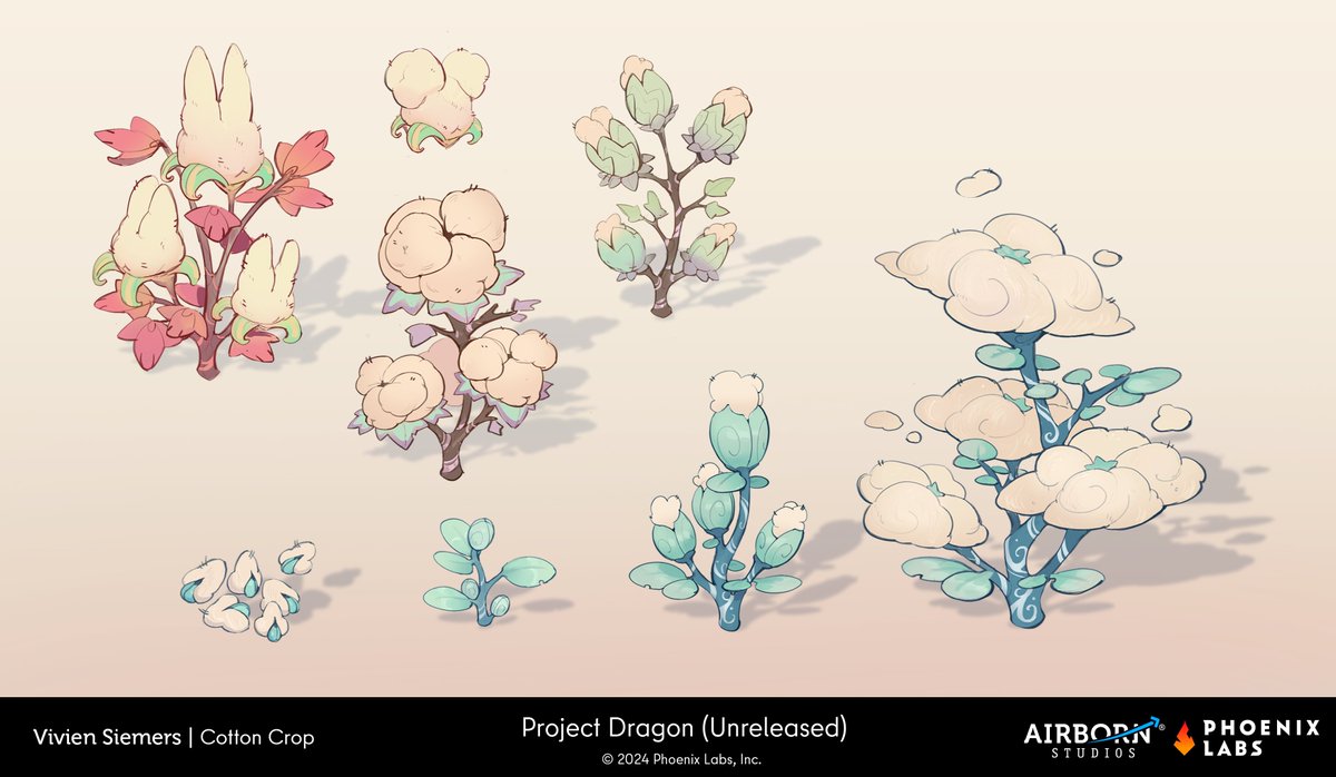 scarVii's tweet image. A few more concepts I made for #ProjectDragon🌱 
Got to help out on some of the crops that players would be able to grow!