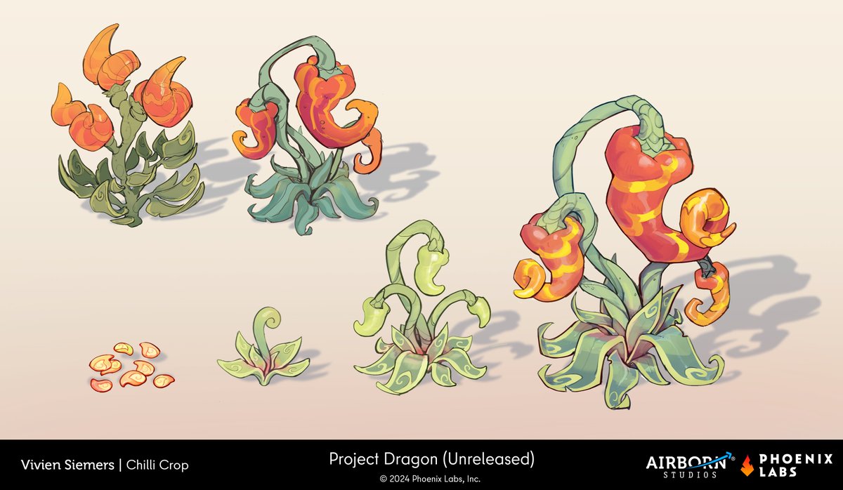 scarVii's tweet image. A few more concepts I made for #ProjectDragon🌱 
Got to help out on some of the crops that players would be able to grow!