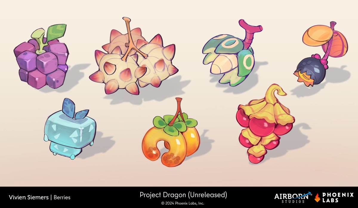 scarVii's tweet image. A few more concepts I made for #ProjectDragon🌱 
Got to help out on some of the crops that players would be able to grow!