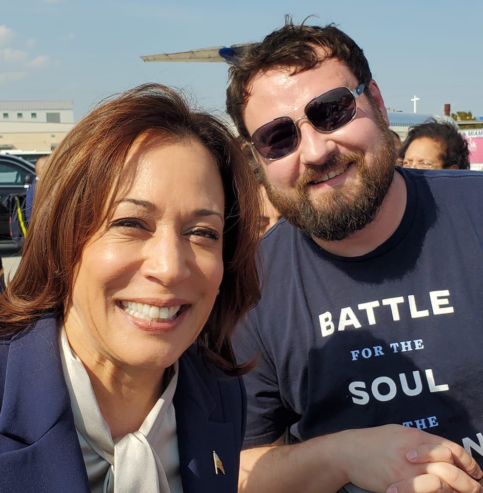 Sharing this photo from when I met <a href="/KamalaHarris/">Kamala Harris</a> a while back! Her passion and commitment to our nation left a lasting impression on me. I am confident she will be an excellent president to continue the incredible work <a href="/JoeBiden/">Joe Biden</a> has done.