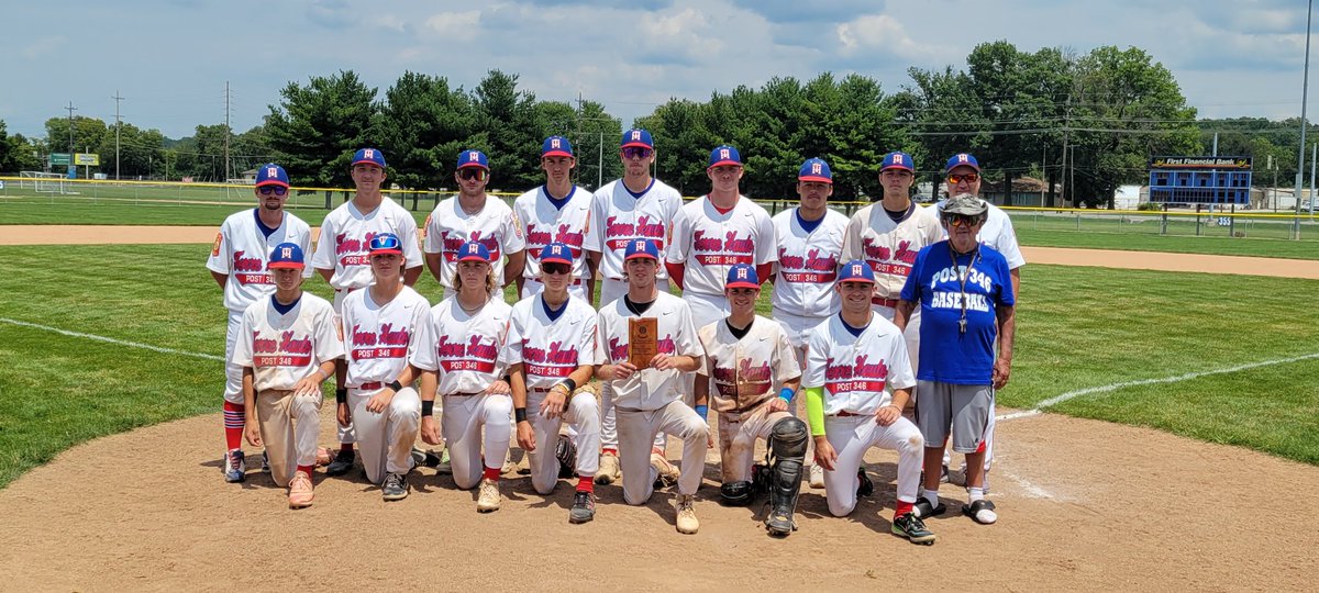 Post346's tweet photo. Stats to come but Ty Stultz pitches a complete game no hitter to beat post 501 in the championship game of Region 3 Indiana American Legion tournament. https://t.co/eFZO4jtcmU