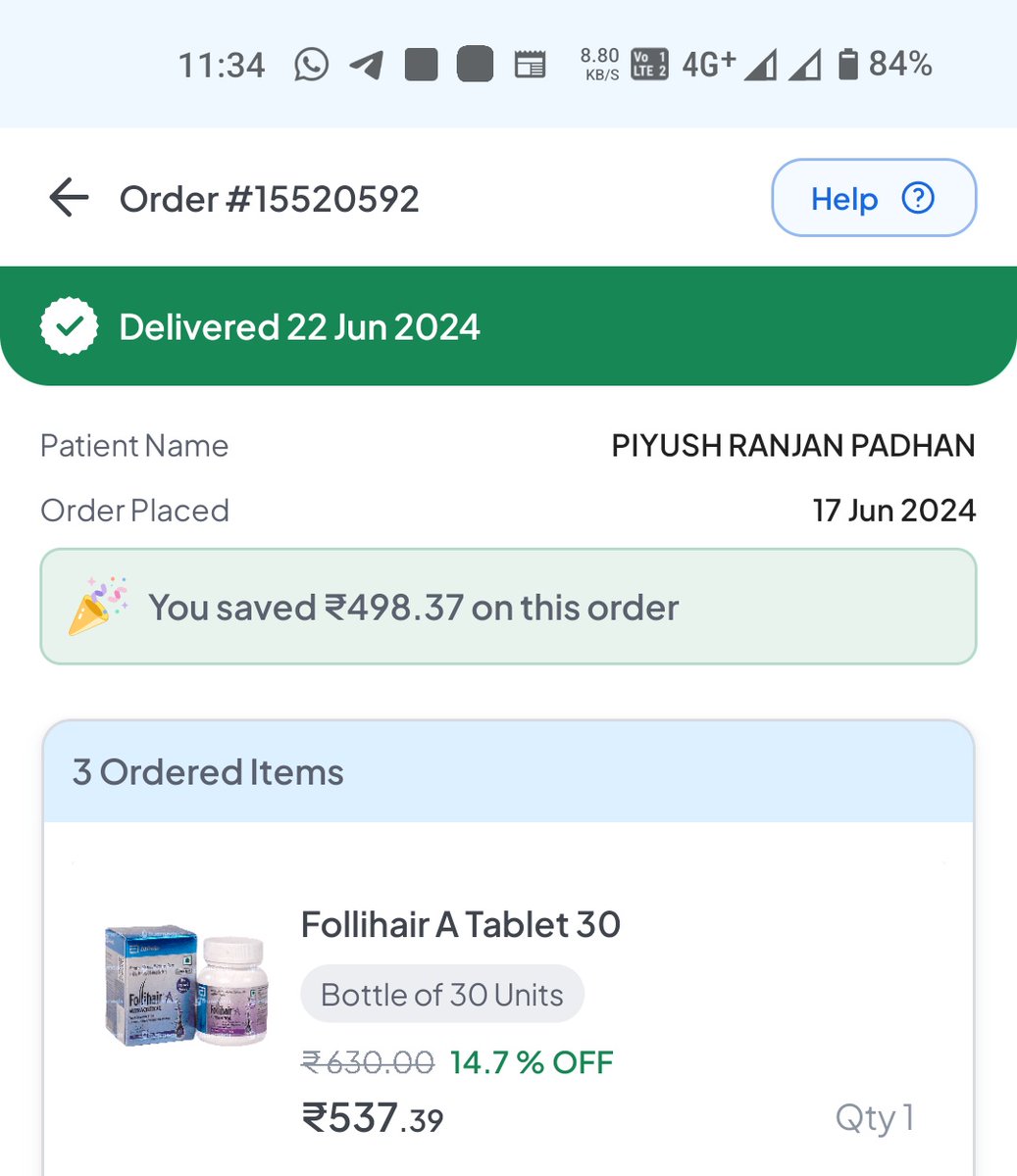 hello_PRP's tweet image. In June 2024 I purchased #Follihair tablet from @Truemedsindia and I am about to finish it bt today I found a damaged tablet. Is this the fault of manufacturer @AbbottNews or I have been supplied with a duplicate lot !!! A lot to investigate.