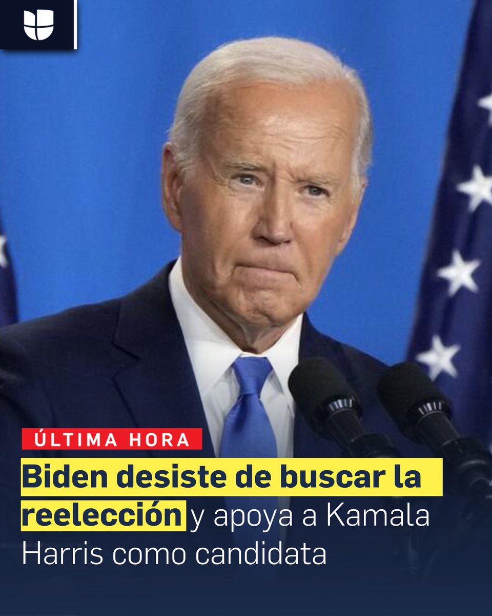 Joe Biden cedió a las presiones de funcionarios y militantes de su partido que veían en su edad, 81 años, un impedimento para ser un candidato efectivo contra Donald Trump. ➡️ uni.vi/Jynf105BBrA