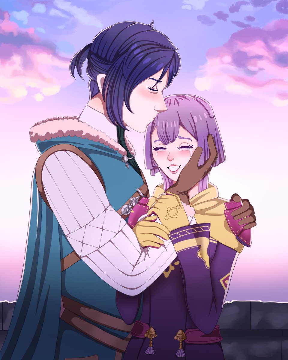 peachygremlinn's tweet photo. Felix / Bernadetta S-Support 💜💙
print I made for @FelibernZine ✨
#FE3H #FelixHugoFraldarius #BernadettavonVarley #felibern https://t.co/1MLm8hGjFc