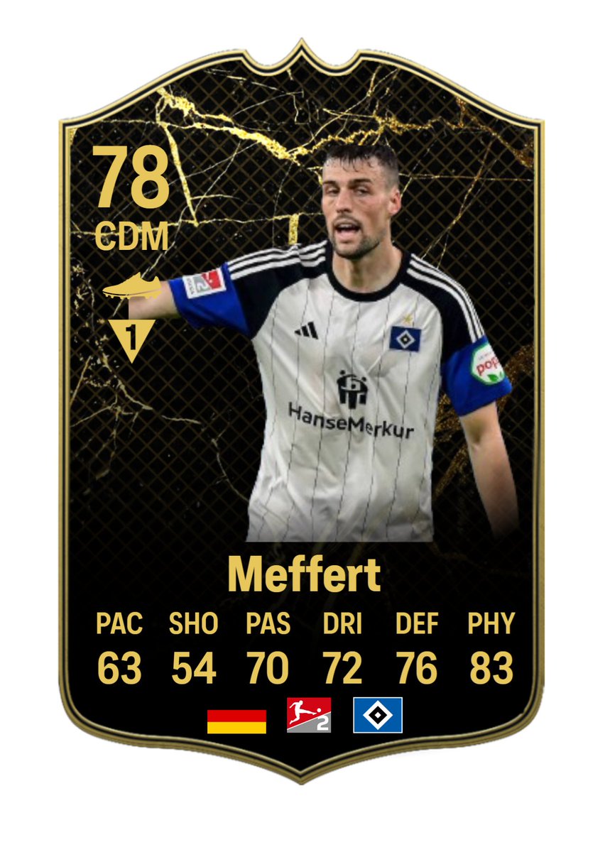 🚨Jonas Meffert🇩🇪 bekommt eine Karte im TOTW 3 für sein wichtiges Tor gegen Paderborn #rammelhsv