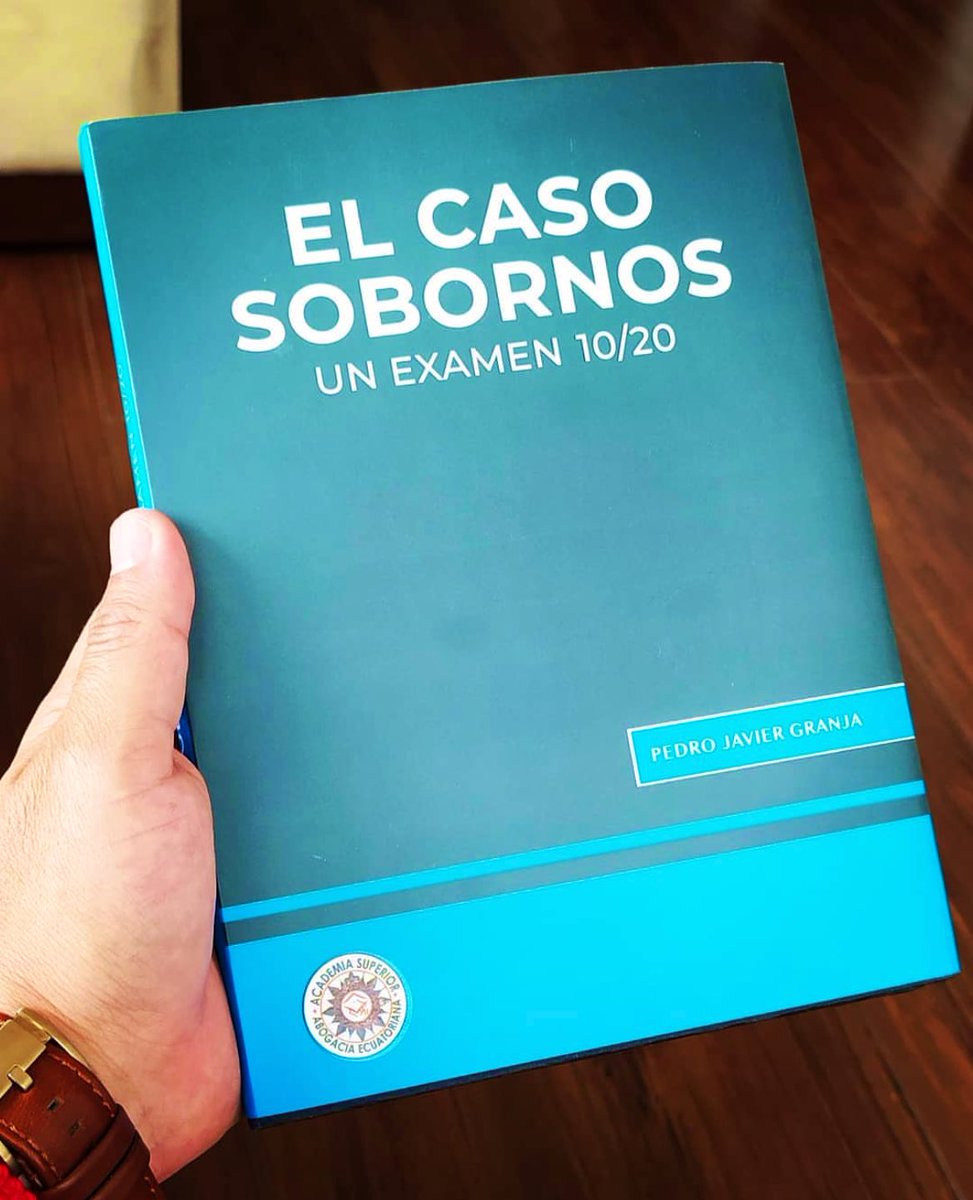 Después de las declaraciones de Wilman Terán me he visto obligado a escribir la II parte de El caso Sobornos, un examen 10/20, Sin otoño y sin patriarca.
Es puro derecho procesal penal y dogmática penal.
Estará a la venta muy pronto