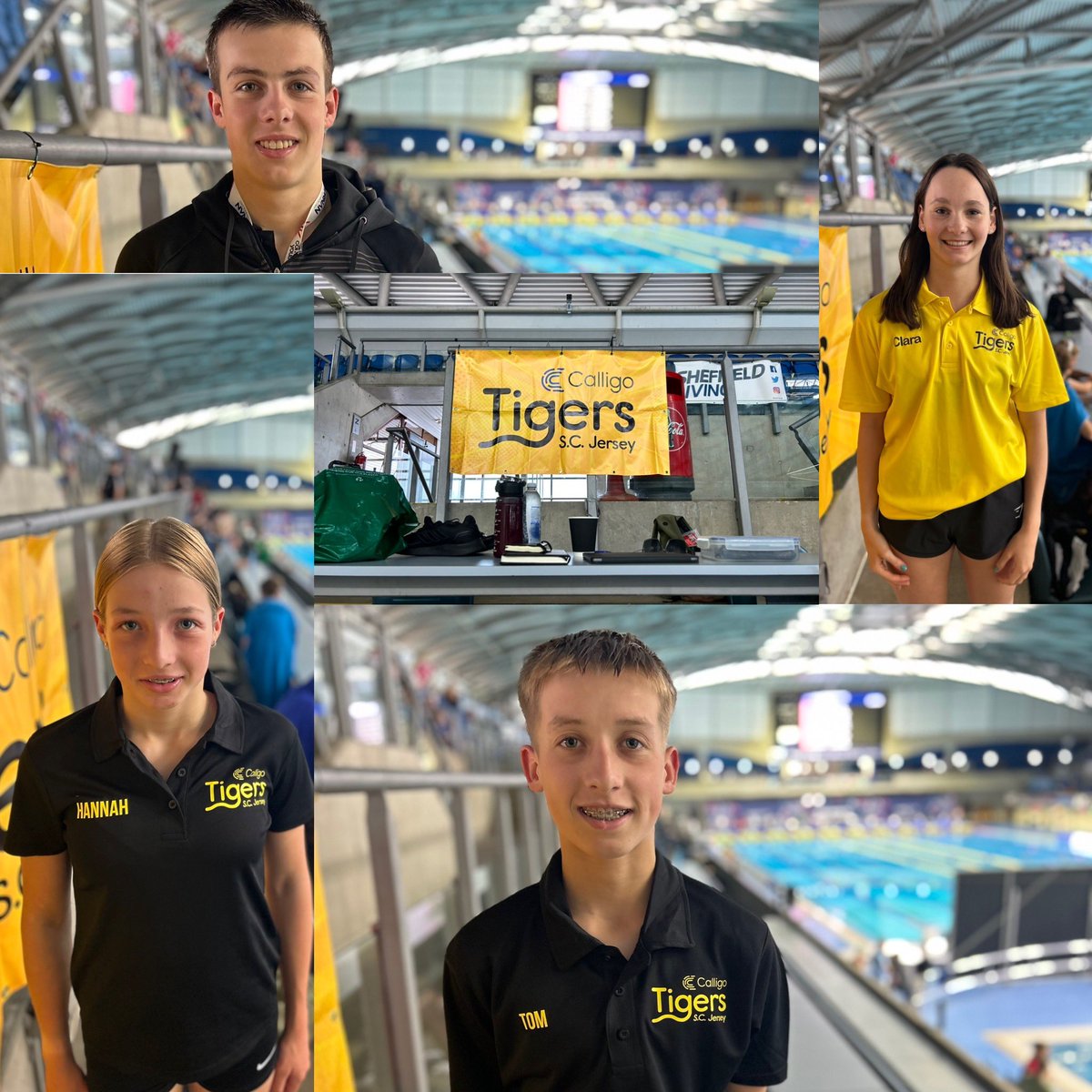 Superb 2 days at British Nags. Sam Sterry British title 🥇 1500 free and 🥉 in 200 free - Island record 
Filip British title 🥇 island record 100 Breast. 
Big swims and PB from Hannah, Clara, Tom and Isaac! 

Roll on day 3! #TeamTigers