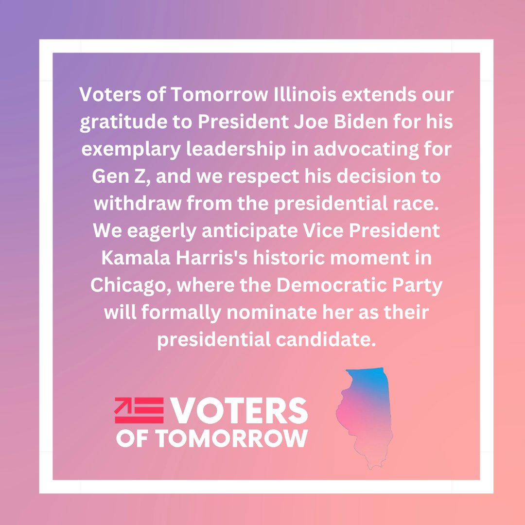 VOTIllinois's tweet photo. We extend our gratitude and appreciation to President Joe Biden and look forward to witnessing history in Chicago. https://t.co/xFDSFpqdYH