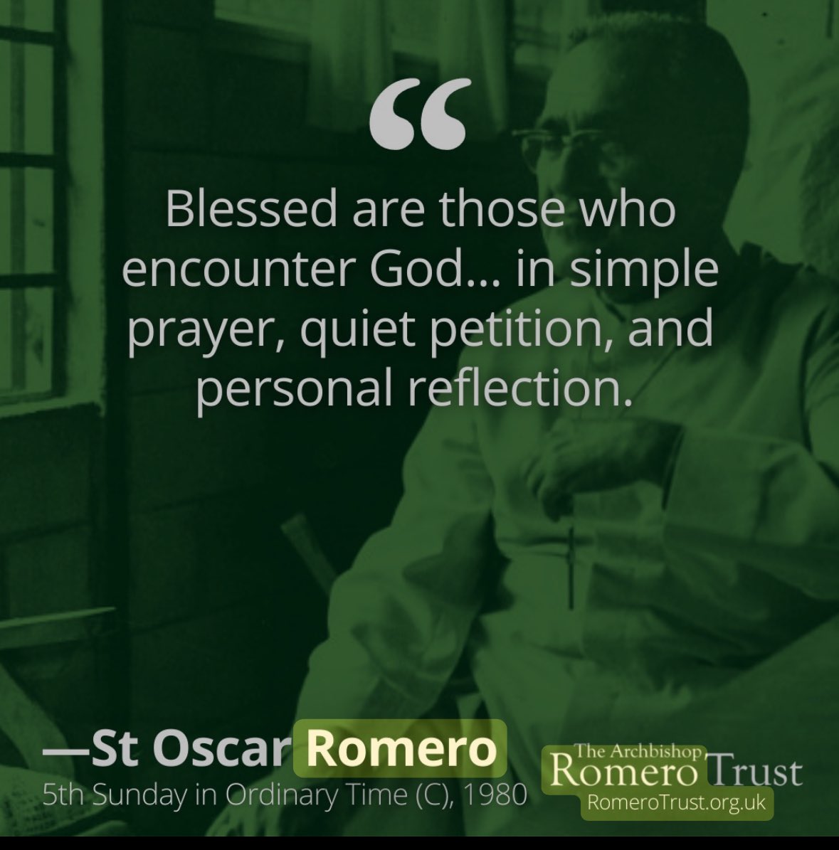 knowsleycoach2's tweet photo. We are gathering with members of the @lpoolcatholic pilgrimage to reflect and rest in God’s presence and encounter him in new and different ways.  Perhaps you could join us at home by spending some time in quiet prayer and stillness @RomeroTrust https://t.co/d6v55CHsNq