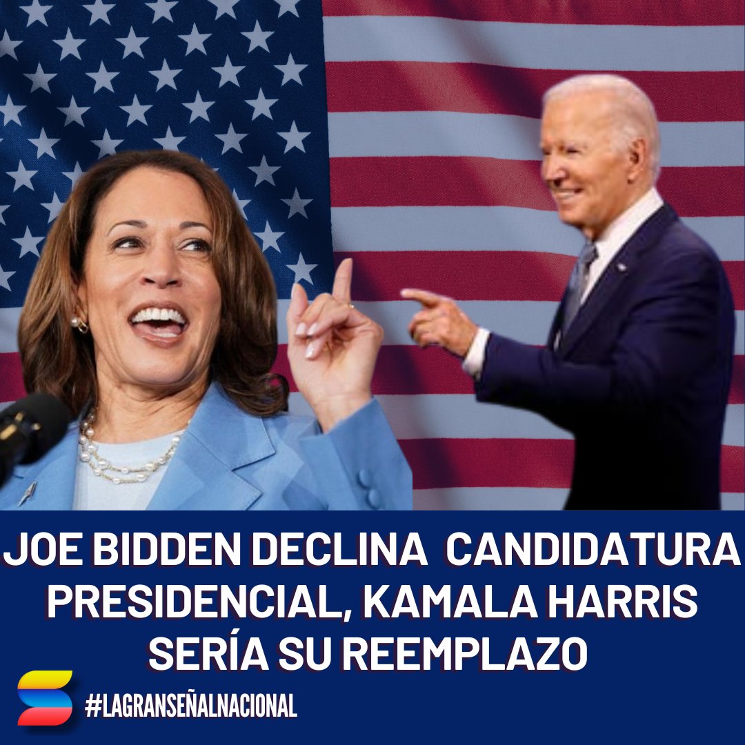 radiosonoramaec's tweet image. El presidente de #EstadosUnidos, @JoeBiden, declinó su candidatura presidencial por el partido #demócrata. El mandatario aseguró que se dedicará por completo a sus actividades como presidente. Por su parte, @VP Kamala Harris es uno de los nombres que barajan los demócratas de