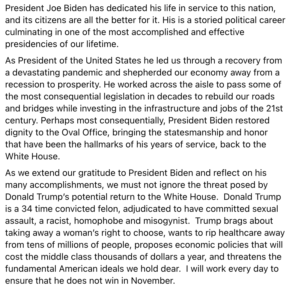 JBPritzker's tweet photo. President @JoeBiden has dedicated his life in service to this nation, and its citizens are all the better for it. His is a storied political career culminating in one of the most accomplished and effective presidencies of our lifetime. https://t.co/o00iTrQ62i