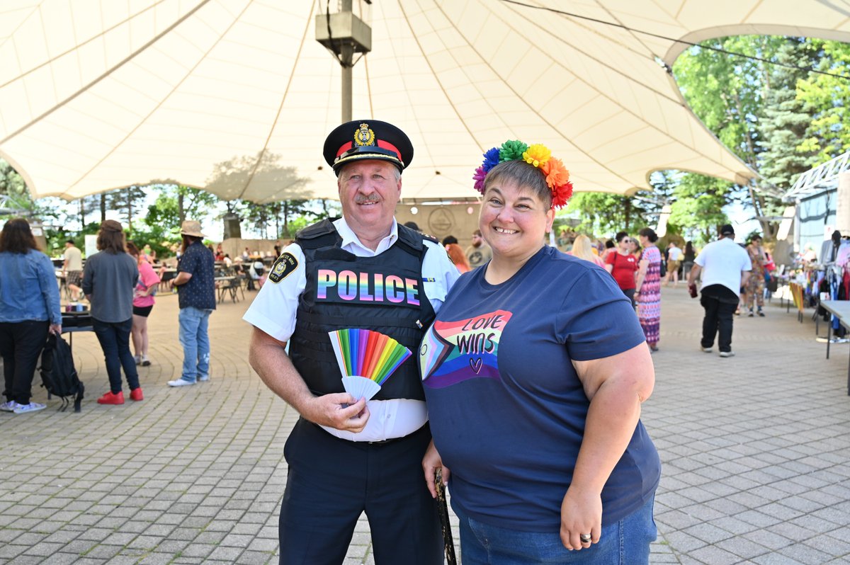 Thank you, Sault Pride, for inviting Chief Stevenson to the Flag Raising, Pride Walk, and Loud &amp; Proud event. We are grateful for your partnership and honoured to stand together with our 2SLGBTQIA+ community in celebration and support of love, acceptance, and equality. #Pridefest