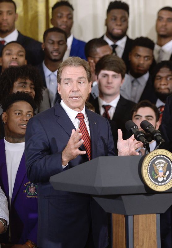 Somebody call Ms. Terry and ask her if Nick Saban is allowed to run the country….