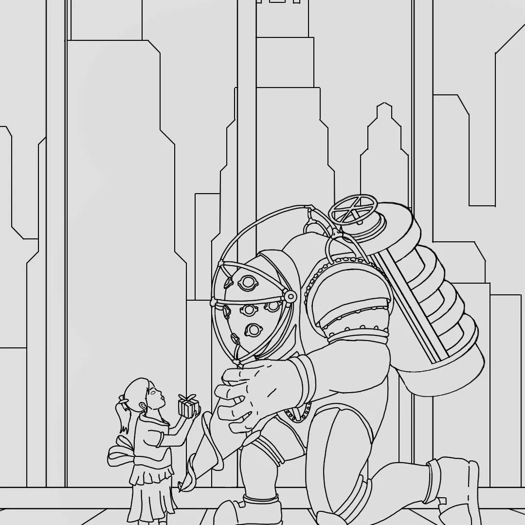 KaranJ11doesart's tweet photo. Bioshock 2 wip 

#art #bioshock https://t.co/w5HrWYnacU