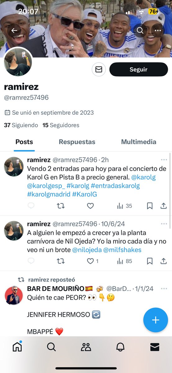 tamara_cortess's tweet photo. @karolg @elbernabeucom Este chico nos ha estafado con las entradas, porfavor hay que evitar que pase y que nos dejen de robar!! Nos quedamos sin ver a la bichota 😭 #entradaskarolg #Bernabeu https://t.co/QFwzzs70IY