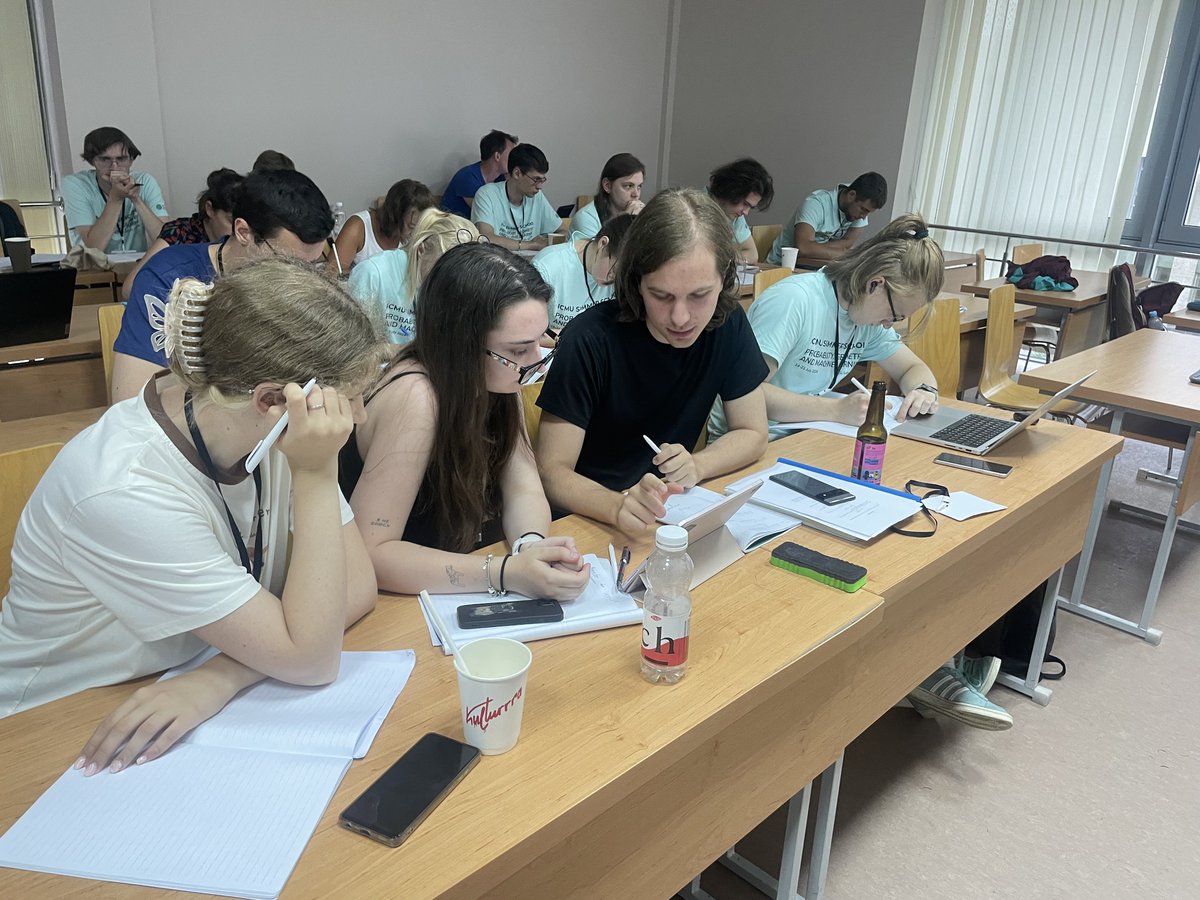 the_ICMU's tweet photo. There were about 40 students almost all of whom came from Ukraine. Big thanks to our local organizer Tetyana Zakharchenko, and Kateryna Tatarko, Galyna Livshyts, Andriy Prymak, Roman Vershynin, Vlad Yaskin.
We look forward to the two other Schools to happen in a couple of weeks! https://t.co/cJi9Mpilrt