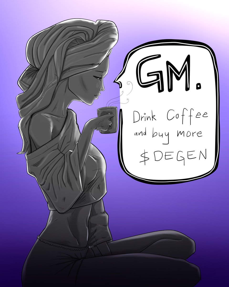 walshe_steve's tweet image. GM. Drink Coffee and Buy More $Degen.

Warm up sketch. 
#drawing #degen #innerdegen #artist
Innerdegen.com