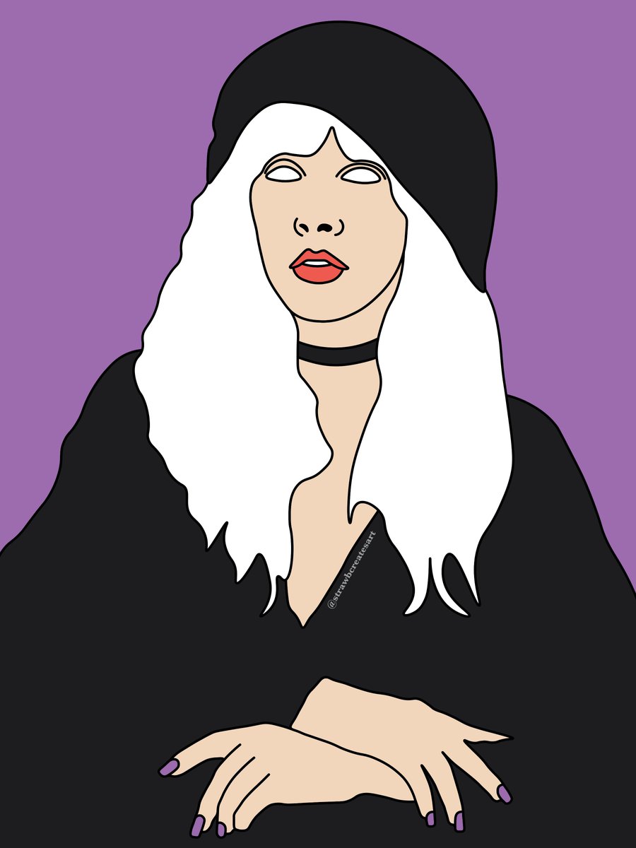 strawbcreates's tweet photo. She is like a cat in the dark and then she is the darkness 🖤💜 #stevienicks #stevienicksart #stevienicksfanart #fleetwoodmac #art #adobeillustrator #adobeillustratorart #vintage #abstract #abstractart #strawbcreates #strawbcreatesart #originalart #originalartwork https://t.co/YltVZyb7lA