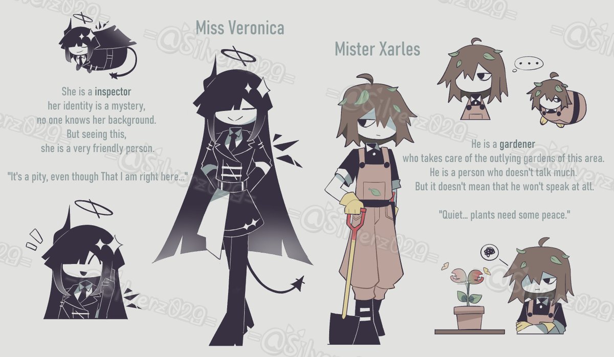 silverz029's tweet photo. Meet Miss Veronica🔍 &amp; Mister Xarles🌿
My FPE OCs !

#FPE 
#fundamentalpapereducation 
#fundamentalpapereducationoc
#fundamentalpapereducationAssassinationAU https://t.co/XVmmE0bdnU