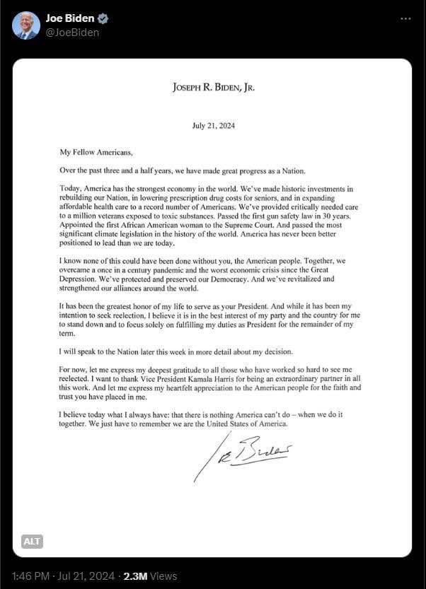 Dropped the Biden letter into ChatGPT. The style mirrors a contemporary president’s speech-achievements, gratitude,unity, economy, healthcare, and crisis recovery. Closely aligns with Biden’s speechwriting, though also resembles Obama’s. #PoliticalAnalysis #PresidentialSpeech