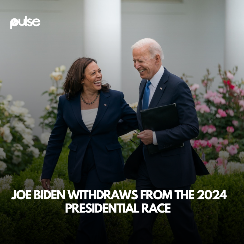 PulseGhana's tweet photo. President Joe Biden announces he won't accept the nomination, endorses Kamala Harris as the Democratic nominee, and calls for unity to defeat Trump.

#PulseNews https://t.co/IEmRRbzffq