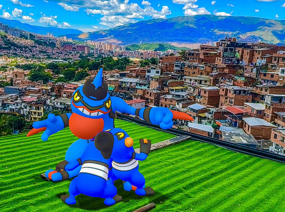 ElPochum's tweet photo. Amazing AR shot caught at Comuna 13: The former worst neighborhood in all of Medellin! Ruggish Thuggish Croaks!!!
#pokemonar #medellin #colombia #pokemongo https://t.co/YgkofSIIEv