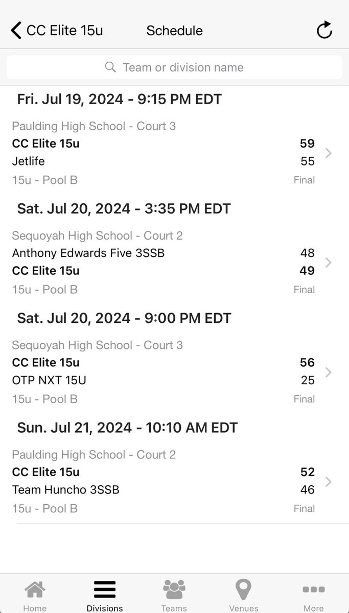CoachTomerlin's tweet photo. Spring 2024 Season ✅

These 6 came down to Atlanta for @OntheRadarHoops Power 24 and made a statement. 

4-0 Weekend w/ a Loaded Schedule 💯

Phone has been busy for @CCEliteBBall 15U. Schools at every level in contact. https://t.co/6bZbisSqdA