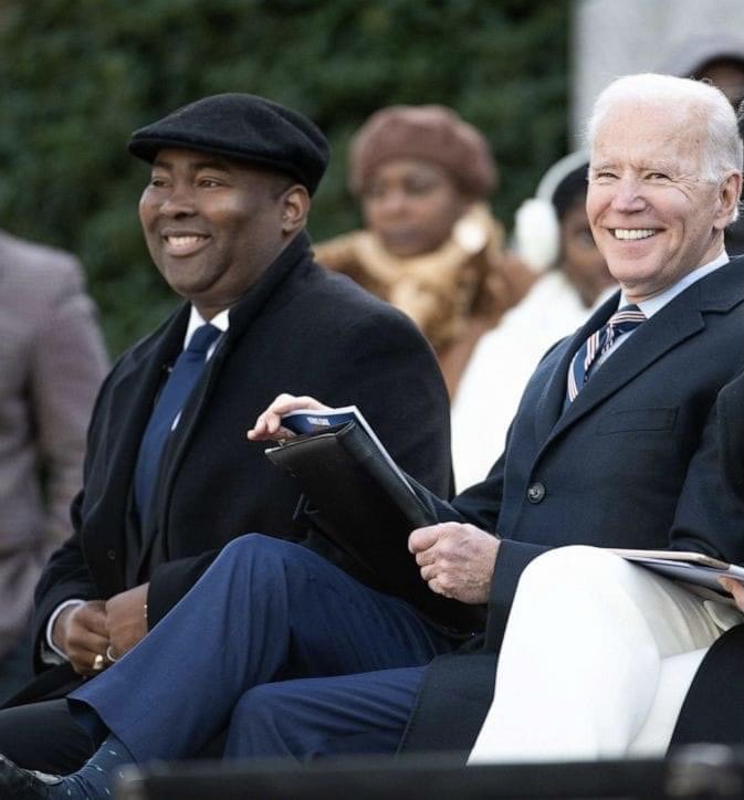 harrisonjaime's tweet photo. My friend… my President.  ❤️ #ThankYou #ForeverRidingWithBiden https://t.co/H5XJKxiXB5