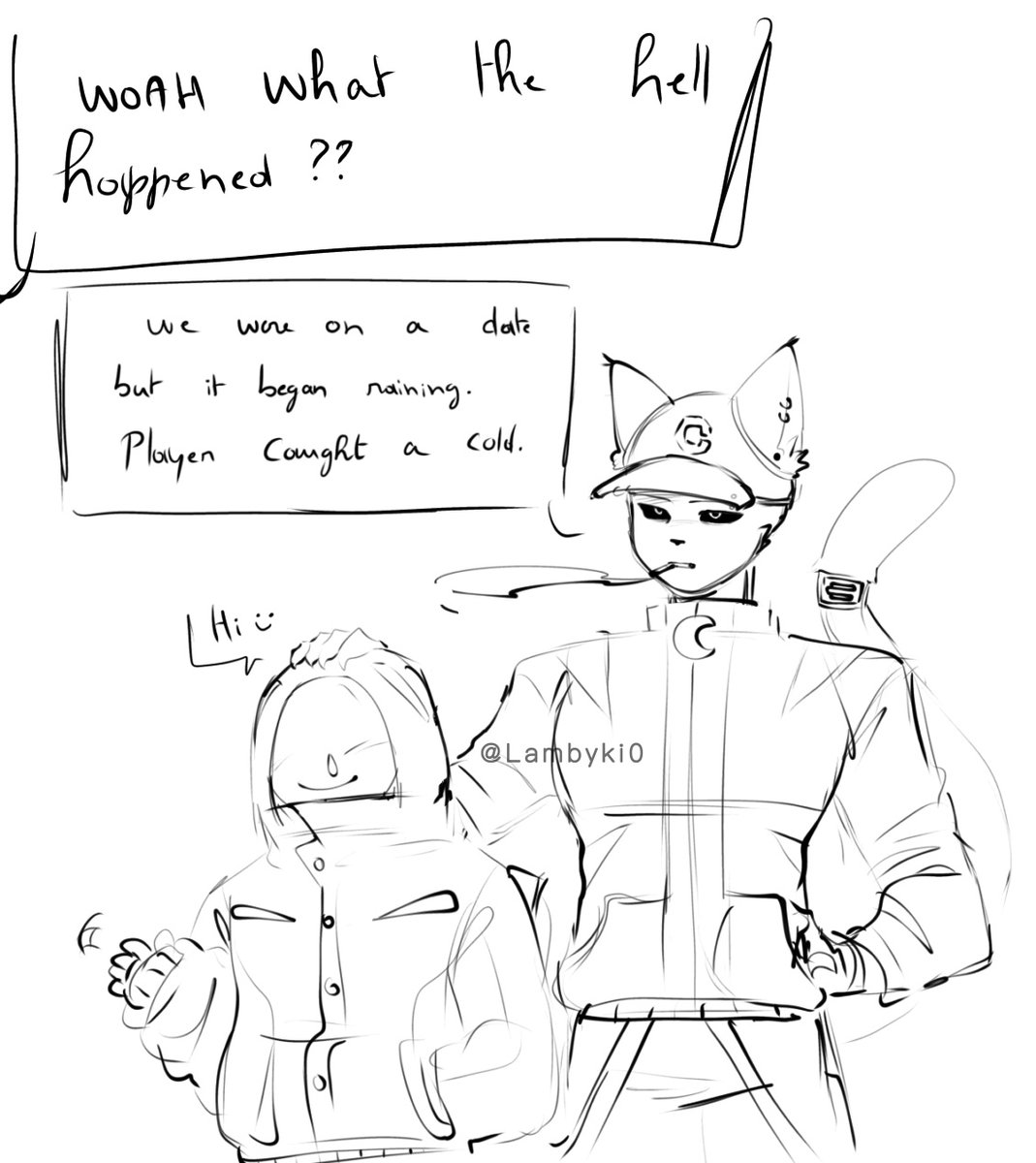 Lambyki0's tweet image. Date part 2 💀
#sleepyangel #PoppyChapter3