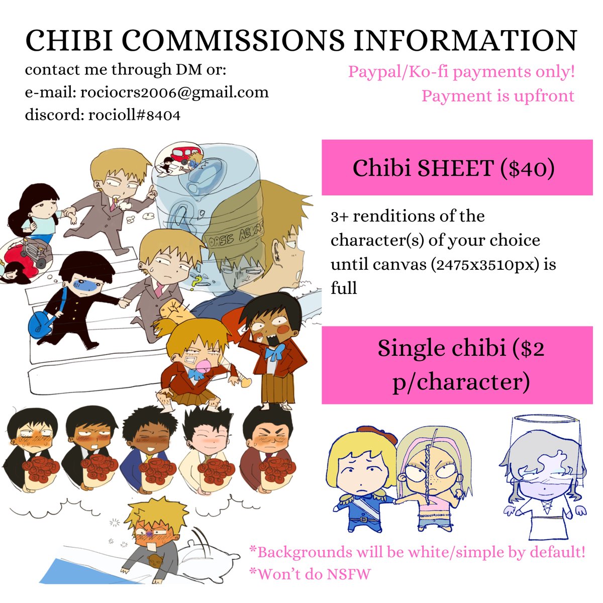 steinspirit's tweet image. Chibi commissions open! Contact me via twt/discord DMs or email! ko/fi in bio :β)