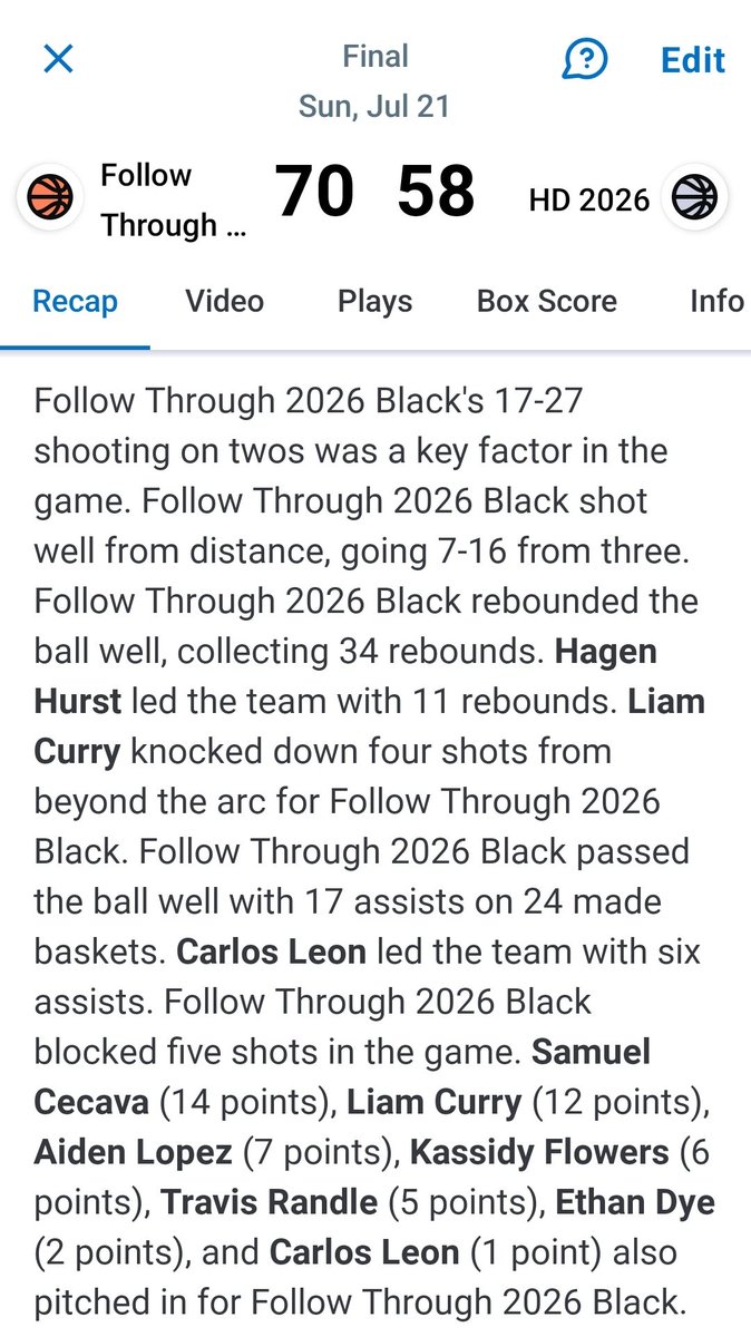 Game 4...FT 2026 Black...16u Certified Las Vegas Big Foot Main Event...4-0... CHAMPIONS!!! Playing selfless, efficient, and phenomenal basketball all weekend allowed them to close out their travel season on top. Knocking off California, Washington, New York, and Illinois to do so