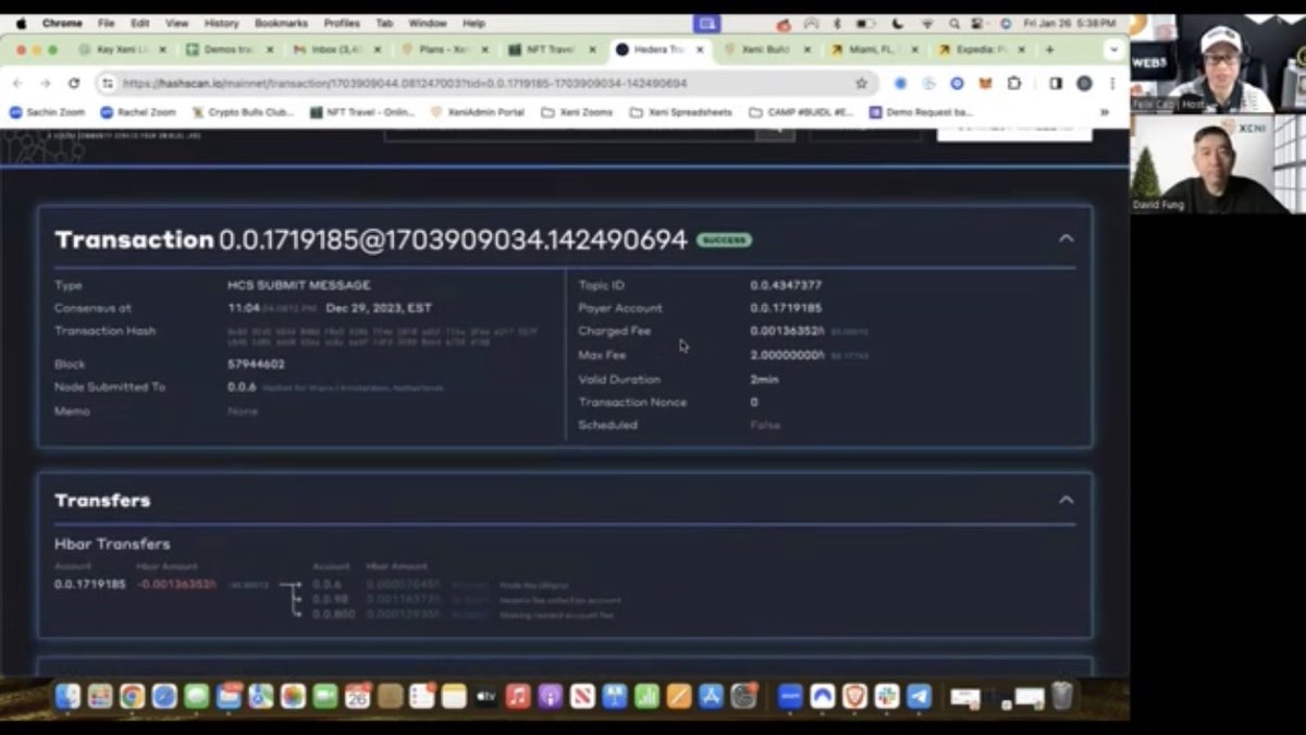 DanyEid_'s tweet photo. 9/ “The tnx is actually recorded on the #blockchain for this reservation and it’s all encrypted of course, you could see all the data here on the #Hedera blockchain itself…This is using hedera’s #Hashscan…They’ve been of great support for us” 29:00
https://t.co/m8LHwRZw5k https://t.co/xlVKWSaacq