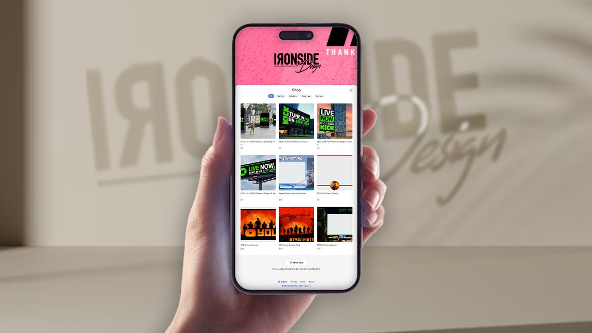 ironside_design's tweet photo. Exciting news! 🎉 i've just started adding stunning graphics to our online store, and i'm thrilled to share them with you! 📷We're starting with a small selection of overlays and Live thumbnails, but we'll be continuously adding more products to our store in the coming weeks!

Check out our new graphics at https://t.co/yyXp5LljIk and let us know what you think! We can't wait to see these in action. 📷#NewStore #kick #Graphics #OnlineShopping #SupportSmallBusiness #gamingoverlays

🌈