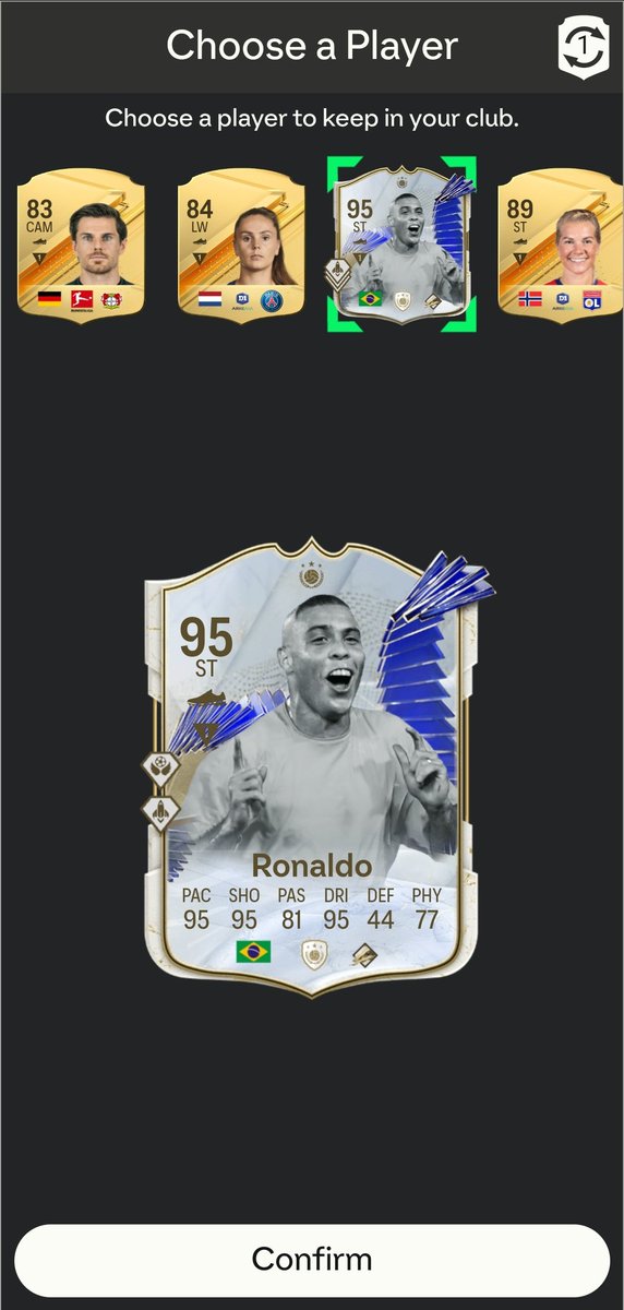 Mr_Casey__'s tweet photo. Not bad for a 81+ player pick lol 
Always at the end of fifa ffs lol 

#fc24 #playerpick #Ronaldo #R9 https://t.co/Wa0iL0o1QP