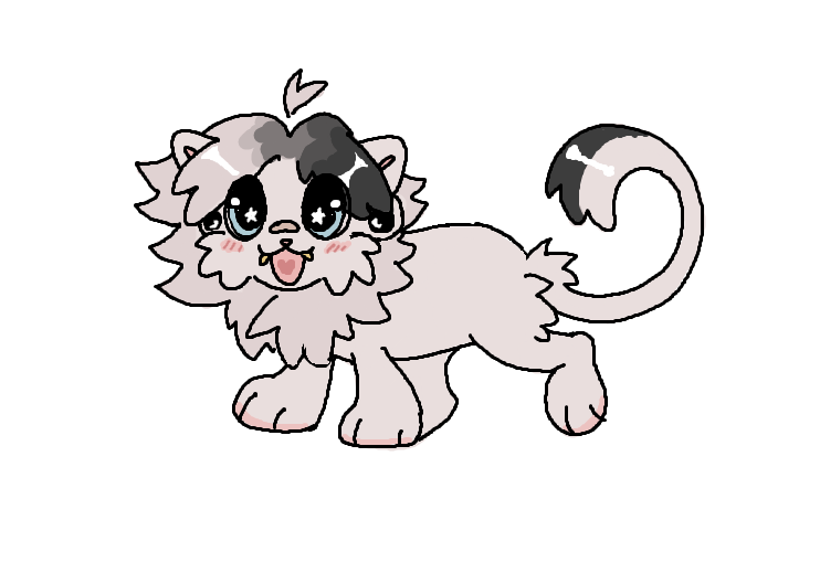 Coyhund's tweet photo. RT this dumb paint lion and drop a sfw ref to potentially get a chance at a paint creature too... https://t.co/502AM4XODH