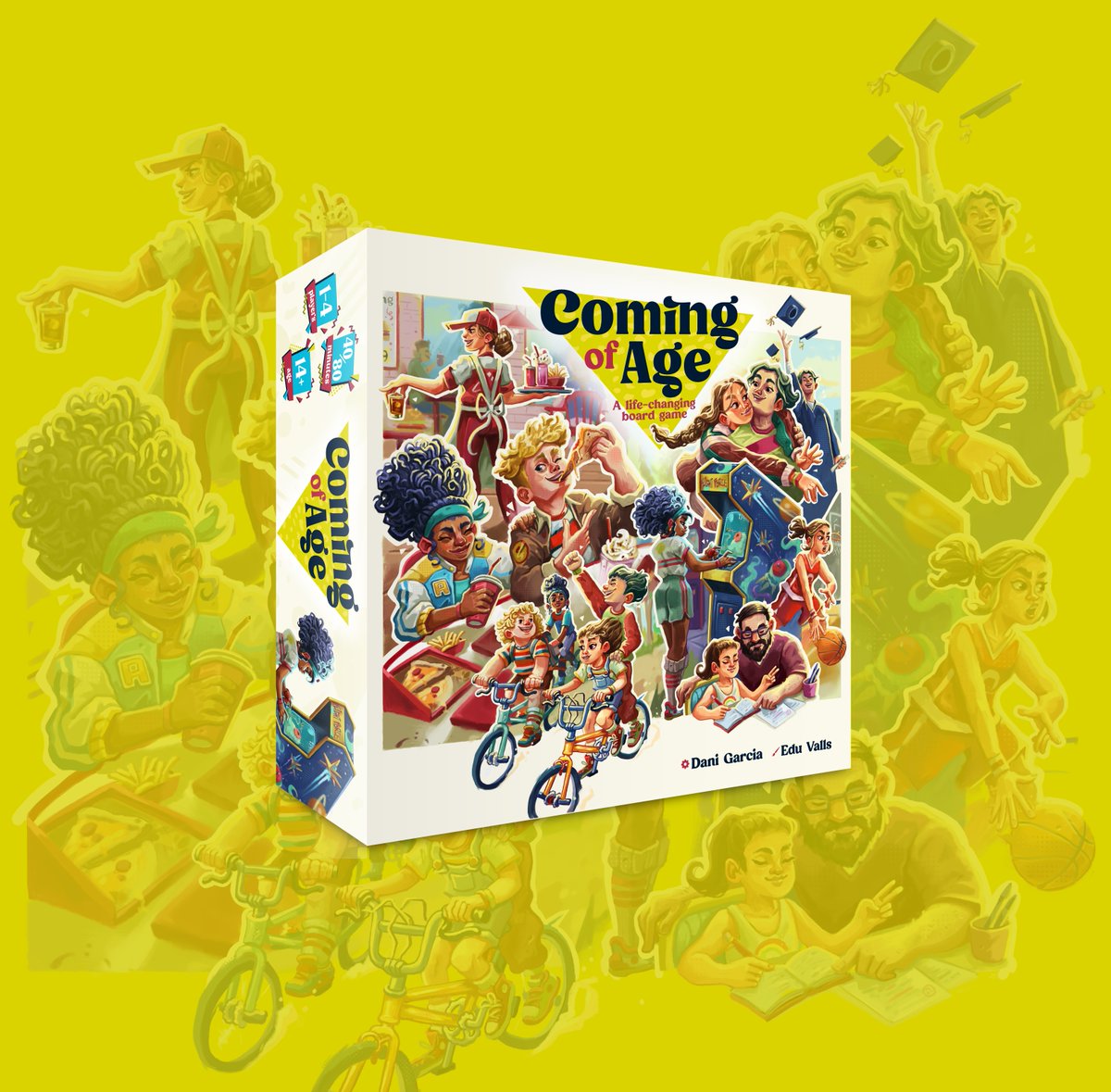 Ya os habíamos hablado de los personajes y ahora... ¡os mostramos la portada de #Comingofage! 🖌️ Con arte del maravilloso <a href="/EduVallsVivas/">Edu Valls</a> ✨

¿Que os parece? 😍