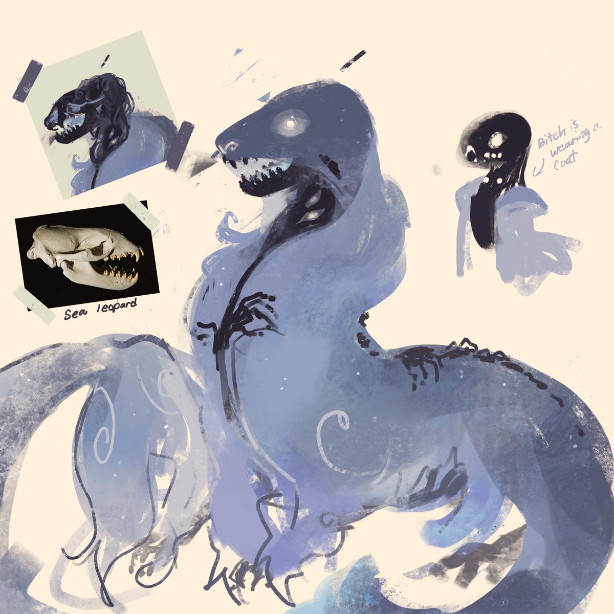 simpleoddities's tweet photo. Some doodles of my “false” selkie boy https://t.co/MRLGn6tCBe