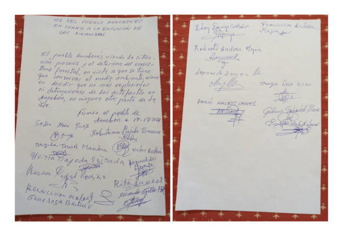 Daniel Bascuñán Hoffmann (@dhoffmann28) on Twitter photo Carta de los annobenses en defensa del medio ambiente de su isla.
Este sábado, 20 de julio, unos 19 ciudadanos,entre hombres y mujeres, la mayoría de ellos de edad avanzada, han sido detenidos. Leer: en dhoffmann.blogspot.com
<a href="/UNICEFGuineaEcu/">UNICEF Guinea Ecuatorial</a> <a href="/FAOGuineaEcua/">FAO en Guinea Ecuatorial</a> <a href="/AnnobonGob/">Gobierno de la República de Annobón</a> Carta de los annobenses en defensa del medio ambiente de su isla.
Este sábado, 20 de julio, unos 19 ciudadanos,entre hombres y mujeres, la mayoría de ellos de edad avanzada, han sido detenidos. Leer: en dhoffmann.blogspot.com
<a href="/UNICEFGuineaEcu/">UNICEF Guinea Ecuatorial</a> <a href="/FAOGuineaEcua/">FAO en Guinea Ecuatorial</a> <a href="/AnnobonGob/">Gobierno de la República de Annobón</a>