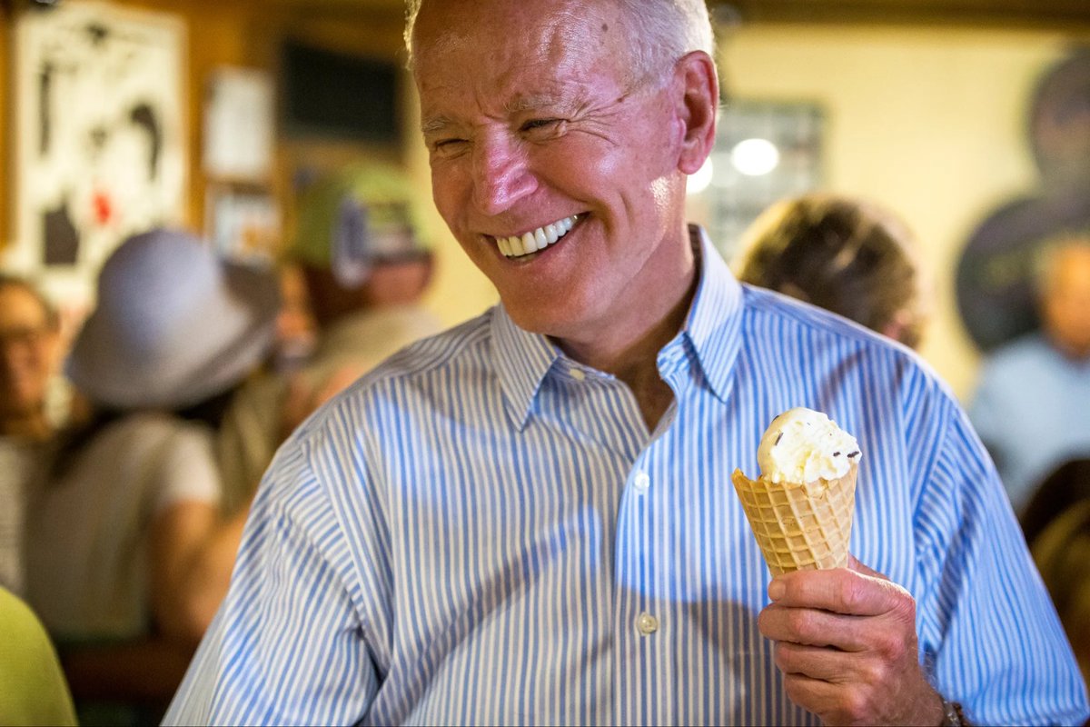 I think we all know what to do in response to the breaking news today, on this historic #NationalIceCreamDay: let’s all scoop one out for Biden! #ScoopforBiden Here’s to Harris!