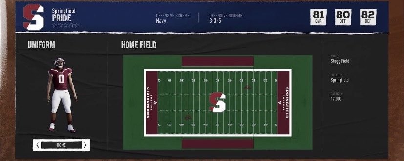 _SCFootball's tweet image. Play as Springfield College Football in College Football 25‼️🔻 
#LTBR