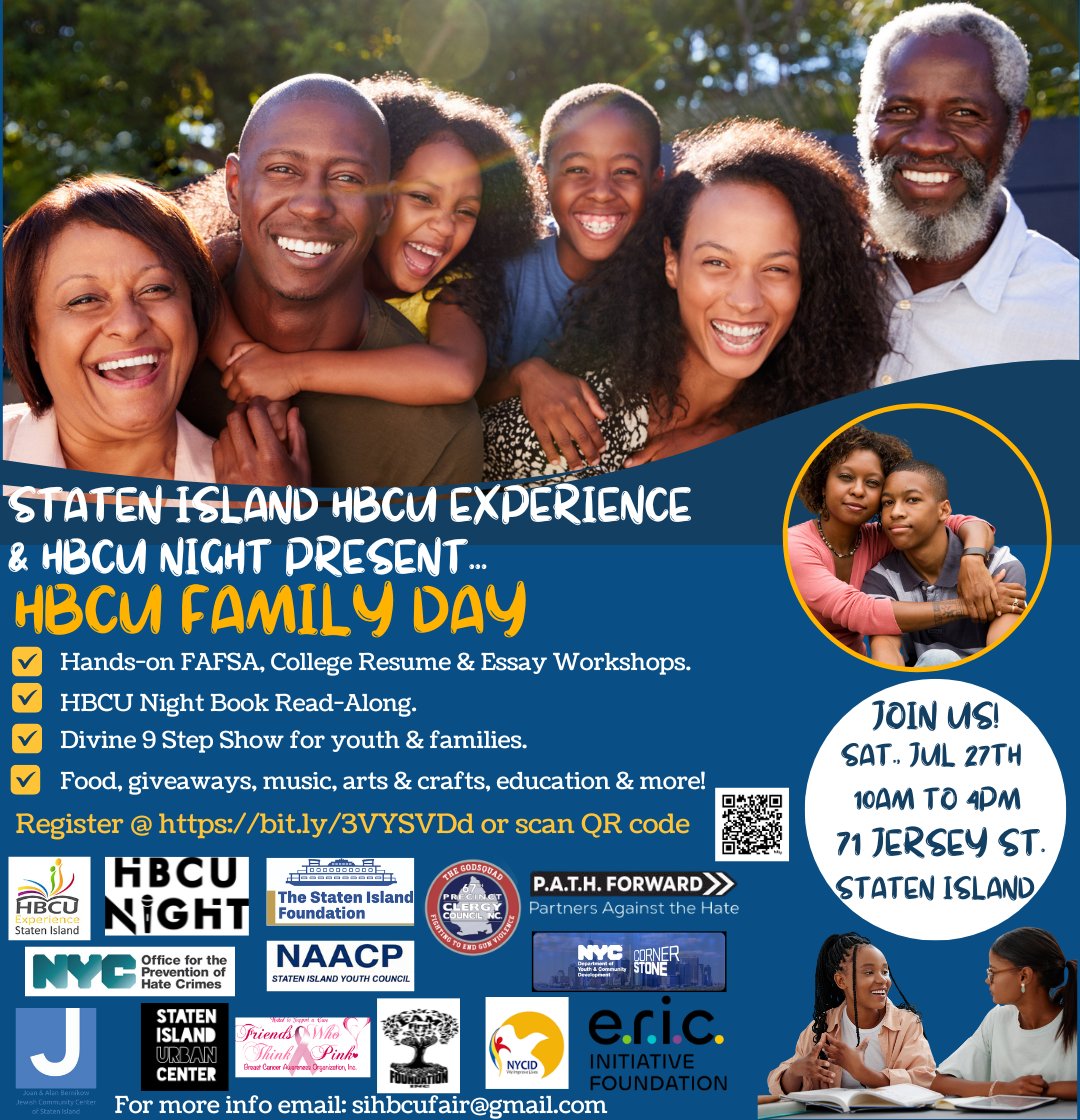 Please spread the word and join us!

Register @ bit.ly/3VYSVDd or scan the QR Code.

ALL ARE WELCOME TO JOIN US! YOU DON'T HAVE TO COMMIT TO ATTENDING AN HBCU TO JOIN US!