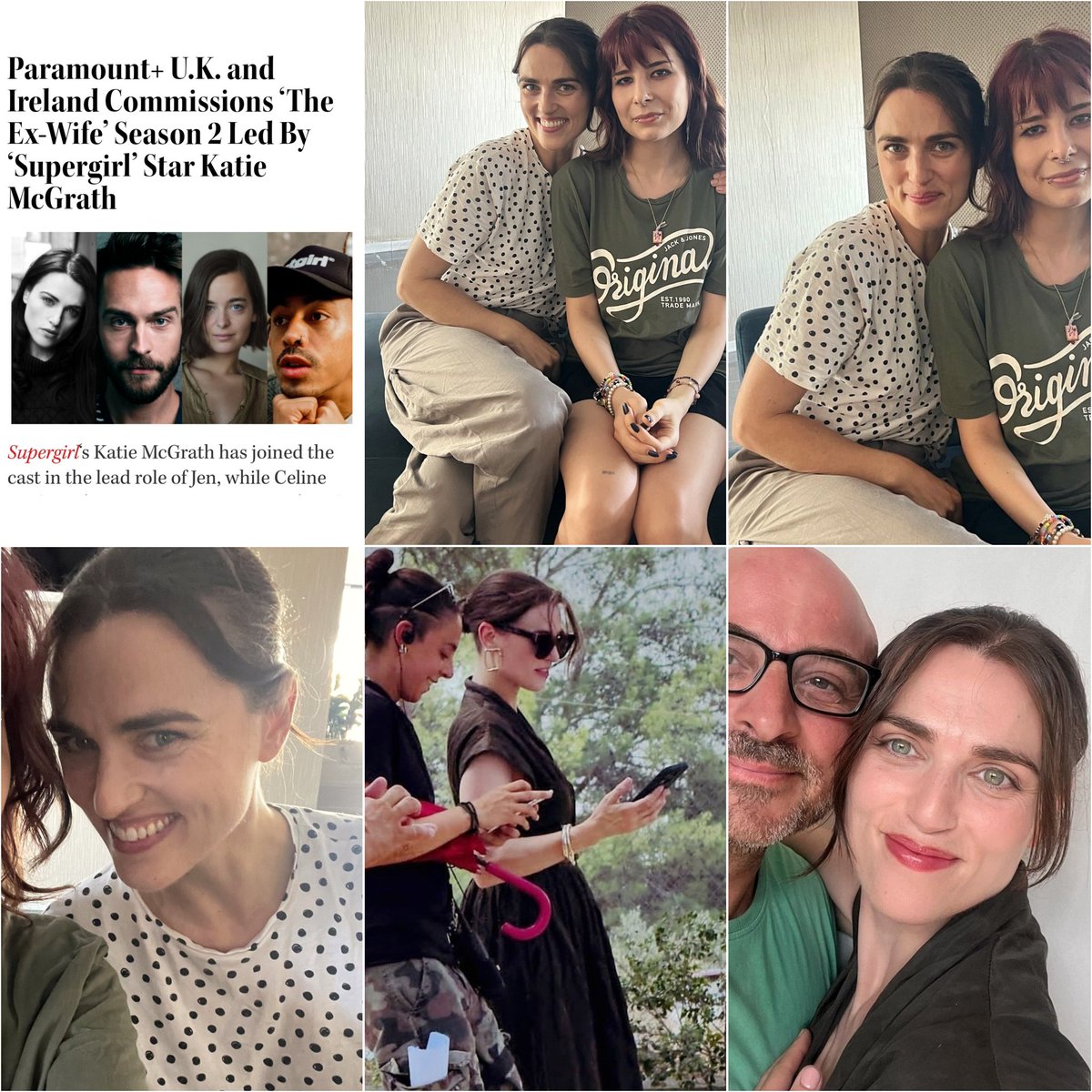 This week has really been one for the Katie McGrath books, new show announcement, she spent time chatting with a fan &amp; took photos, and then the first few set photos have emerged!!! 🥹🥹🥹