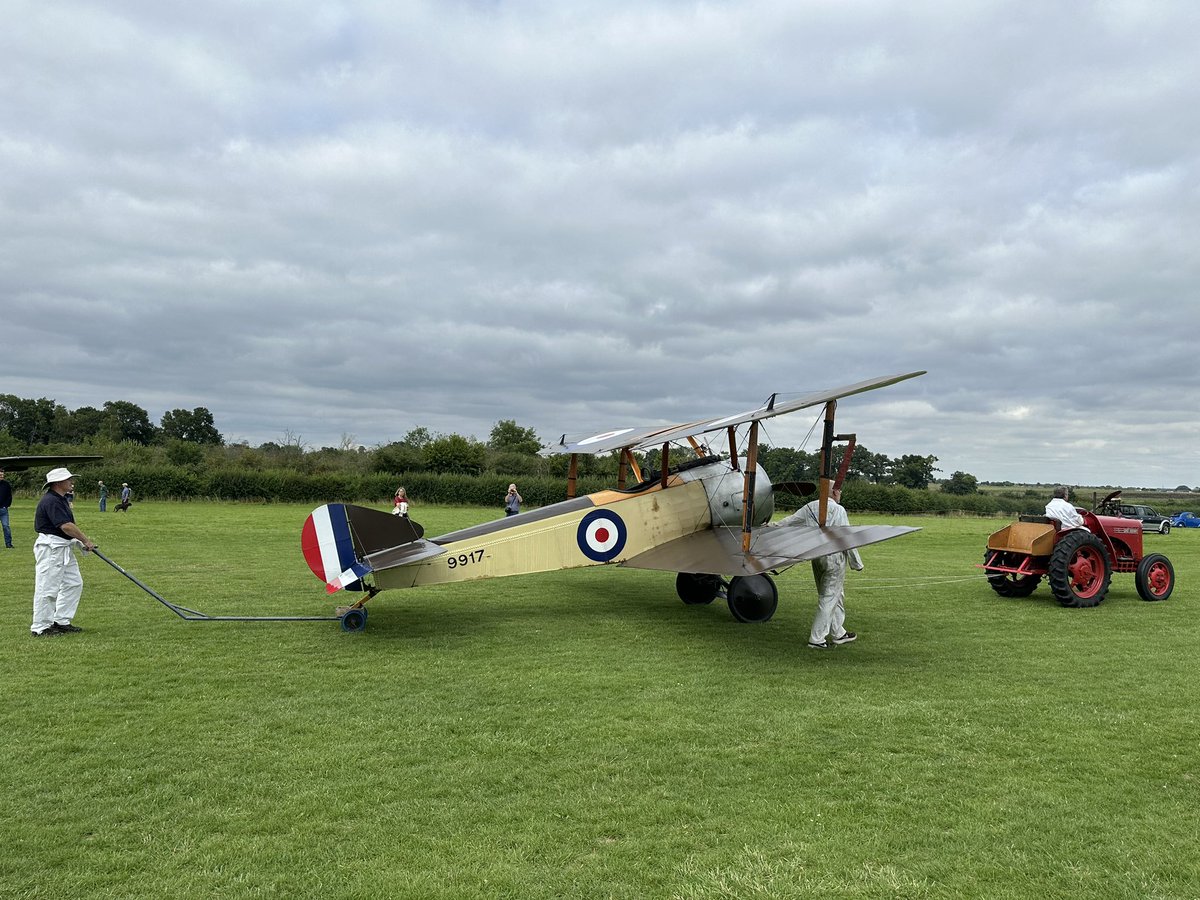 pbshakey's tweet image. What a Saturday night! I count myself incredibly lucky to have flown both the WW1 Sopwith Pup and the WW2 Spitfire Mk Vc in the same show. Two iconic, original single seat front line fighters from very different eras. Only at @ShuttleworthTru!