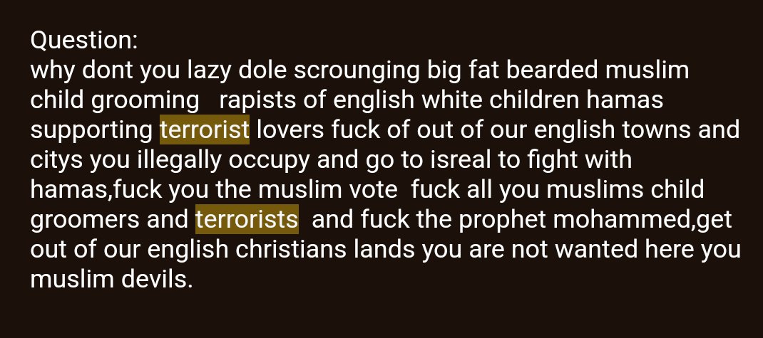 themuslimvoteuk's tweet photo. We have been inundated with hate mail, including threats and vile messages. This surge in Islamophobia is a direct response to the divisive rhetoric spread by certain political figures. https://t.co/10iBuHghAC